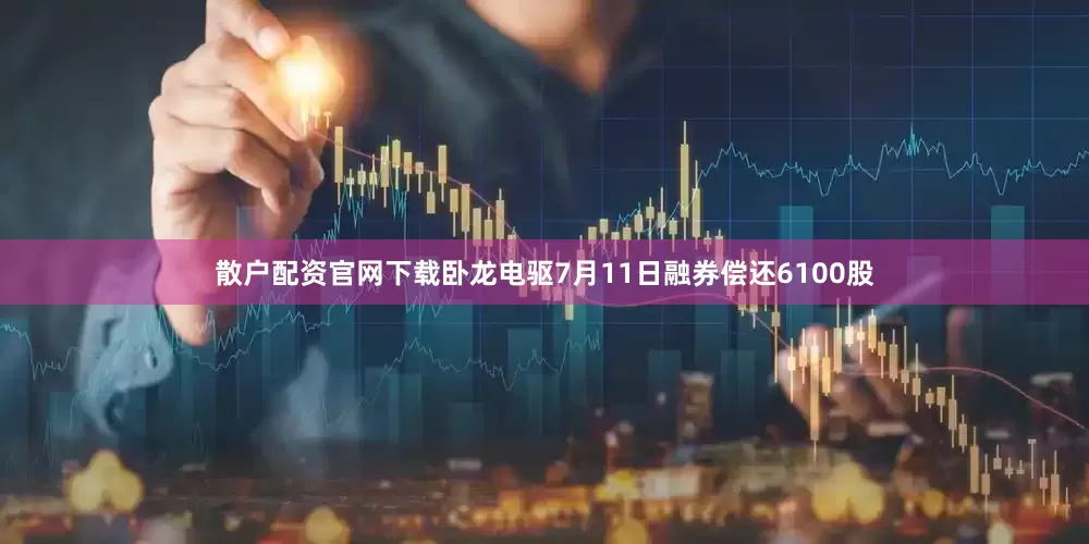 散户配资官网下载卧龙电驱7月11日融券偿还6100股